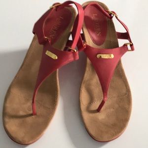Ralph Lauren shoes red-gold